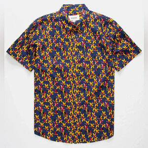 ELDON Flock Shirt Sleeve Button Down Shirt size small